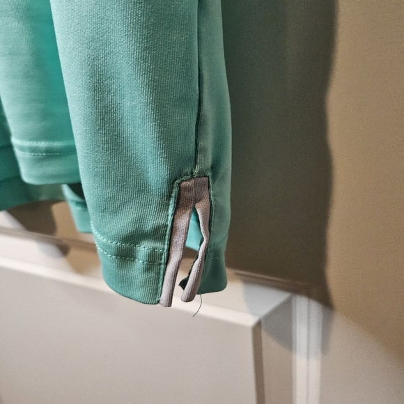 Men's Aqua Green Short Sleeve Polo Relaxed Stretch Fit Shirt Golf Bowling L - Picture 8 of 11